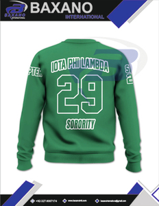 Sudadera Verde de la Hermandad Iota Phi Lambda 1921, Ropa de la Hermandad IPL con Escudo y Letras Griegas para Miembros de la Hermandad - Product Image 6