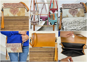 Nouvelle collection 2026 : Sac bandoulière en cuir de vachette fait main avec dragonne, mini-sac pochette grande capacité pour femme - Product Image 3