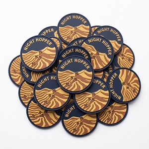 Custom Manufacturer Round PVC Rubber Patch Dust <b>Bowl</b> Centrifugal Pre-Cleaner Hook Loop Badge - Product Image 4