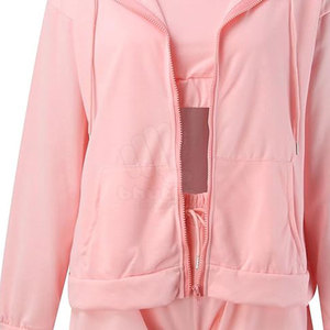 Ensemble décontracté pour femmes : sweat à capuche et short, personnalisable, haute qualité, respirant, écologique, polyester/coton, vente en gros - Product Image 6