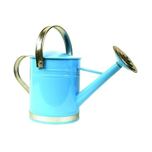 Arrosoir en métal coloré avec long bec verseur et grande poignée, arrosoir de jardin en métal bleu durable pour plantes d'intérieur et d'extérieur - Product Image 1