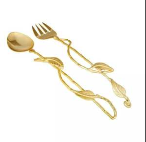 Brass Long Handle <b>Soup</b> <b>Ladle</b> Cooking Spoon for Kitchen Accessories Mirrored steel Cookware Fashionable Brass Spoon Utensils - Product Image 1