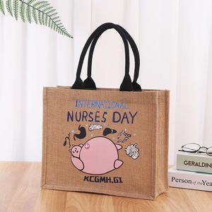 Sac de courses en jute écologique avec deux poignées ouvertes pour les courses quotidiennes et la visite du marché – Achetez directement auprès du fournisseur - Product Image 1
