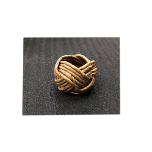 Anillo para Servilletas Hecho a Mano con Nudos de Cuerda de Algodón, Anillo Decorativo Tejido Estilo Boho para Servilletas, Hebilla para Servilletas, Decoración Rústica para Mesa de Comedor, para Bodas y Fiestas - Product Image 4