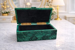 Caja de Joyería de Malaquita, Caja de Recuerdos Hecha a Mano de Primera Calidad, Cajas de Baratijas Coleccionables, Regalos de Arte, Decoración - Product Image 6