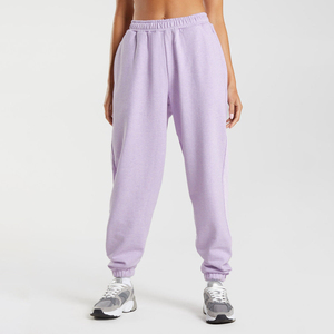 Pantalon de survêtement oversize en polaire pour femme, taille haute, style hip-hop, hiver, décontracté, uni, respirant, polyester/coton - Product Image 1