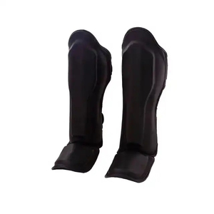 Protège-tibias de boxe avec protection du dos du pied - Équipement de protection en cuir pour entraînement MMA, Muay Thai, Boxe, Rembourrage EPE, Léger 2026 - Product Image 1