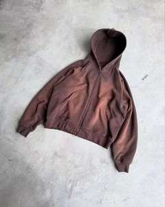 Nouvel arrivage : Sweat à capuche homme en coton épais 100 %, broderie personnalisée, effet vintage et délavé à l'acide, idéal pour l'hiver - Product Image 6