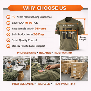 เสื้อฟุตบอลอเมริกันแบบสั้น ระบายอากาศได้ดี ไซส์พลัส ผลิตตามสั่ง (OEM) พร้อมบริการปักลายแบบซับลิเมชั่น สำหรับสโมสร ลีก และโรงเรียน - Product Image 5