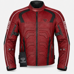 High Quality Custom Unisex Waterproof Windproof Breathable Leather Motorcycle <b>Racing</b> <b>Jacket</b> Customizable Color Logo for Winter - Product Image 4