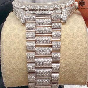 Montre de luxe pour homme en acier inoxydable Charm Jewells, cadran 40 mm, bracelet 20 cm, mouvement mécanique, étanche 10 bars, date automatique, fonction push - Product Image 3
