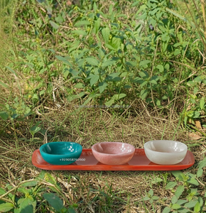 ถาดเสิร์ฟเรซิ่นทำมือพร้อมชามเข้าชุด – ชุดขนมและผลไม้อบแห้ง - Product Image 3