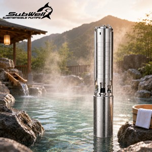 ปั๊มจุ่มใต้น้ำหลายระดับ สแตนเลส SubWell 2 แรงม้า 2 ทางจ่าย สายเคเบิลยาว 1.5 ม. แรงดันสูง OEM สำหรับการชลประทานและบำบัดน้ำ - Product Image 1