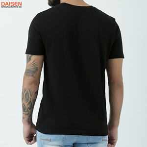T-shirt en coton et polyester pour homme, coupe ample, manches courtes, uni, décontracté, durable, personnalisation de marque, vente en gros - Product Image 3