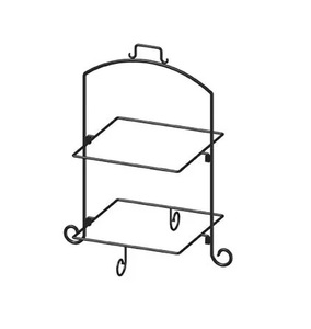 Iron <b>Plate</b> <b>Stand</b> Vintage Handmade Three-Tier Non-Folding Durable Multifunctional Kitchenware Storage Organizer <b>Stand</b> Holder - Product Image 1