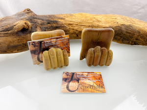 Porta Tarjetas de Visita de Madera Natural para Escritorio, Soporte Premium para Tarjetas de Visita, Salas de Reuniones, Hogar, Accesorio de Oficina de Madera Natural - Product Image 3
