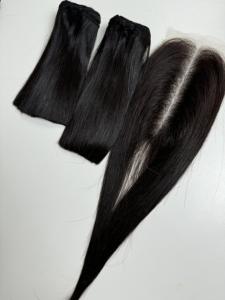 Venta al por mayor de cabello humano liso con frontal y cierre de encaje para mujeres - Product Image 3