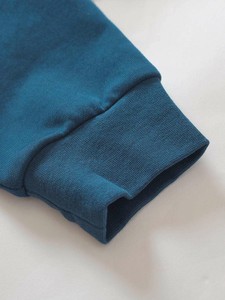Conjunto de Dos Piezas de Punto Casual para Mujer, 100% Algodón, Manga Larga, Cuello Redondo, Corte Holgado, Color Sólido, Pantalones Largos y Sudadera, OEM - Product Image 2