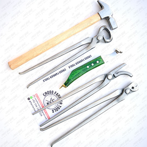 Heavy-duty Farrier Tools kit Hooves Hoof Nippers hoof Knife Hoof Buffer & <b>horseshoe</b> farrier hammer for Trimming Loop Knives - Product Image 5