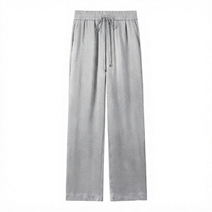 High Waist Plus Size <b>Women's</b> Casual Sports Pants Custom Plain Quick Dry Breathable Wide <b>Leg</b> <b>Straight</b> <b>Jogger</b> Trousers - Product Image 1