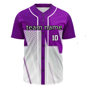 Maillot de softball/baseball personnalisé de haute qualité, imprimé par sublimation, avec logo brodé en twill, pour le softball. - Product Image 5
