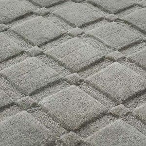 Light Gray Geometric Area <b>Rug</b> Modern Hand Tufted Textured Woolen Carpet Contemporary Living Room Bedroom Floor Decor Luxury <b>Rug</b> - Product Image 3