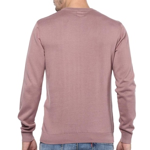 เสื้อสเวตเชิ้ตแขนยาวสีแดงดำสำหรับผู้ชาย คอกลม ทรงลำลอง ผ้าถัก สีพื้น ทรงปกติ เหมาะสำหรับใส่ในฤดูใบไม้ร่วง - Product Image 6