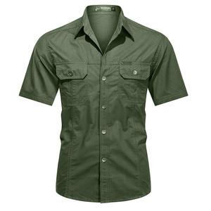 Camisa Casual de Algodón de Manga Corta para Hombre, Camisa Táctica de Safari para Exteriores, Camisa Formal para Senderismo, Escalada y Caza - Product Image 6