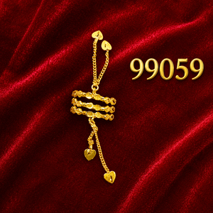 MOLL JEWELLERS Ensemble de bijoux traditionnels en or 9 carats avec incrustation de zircone cubique, motif insecte, modèle 99090, bagues unisexes tendance et festives - Product Image 3