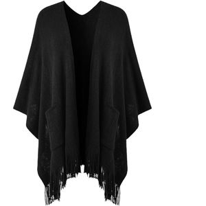Chales para Mujer, Poncho Ligero y Acogedor con Bolsillos, Cálido para Viajes de Otoño e Invierno - Product Image 1