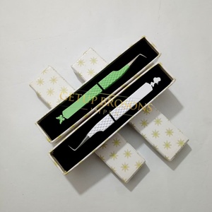 Pince à épiler pour extensions de cils en acier inoxydable, nouvelle, antistatique, antimagnétique, à pointe lisse, avec logo personnalisé, vente en gros - Product Image 2