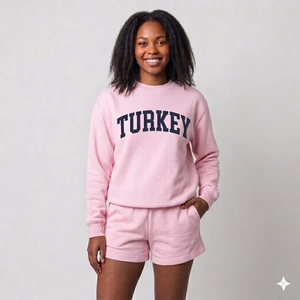 Conjunto de pantalones cortos de invierno para mujer, lujoso y cómodo, de cuello alto, de algodón suave, transpirable, cálido y acogedor, para estar en casa, de corte relajado. - Product Image 1