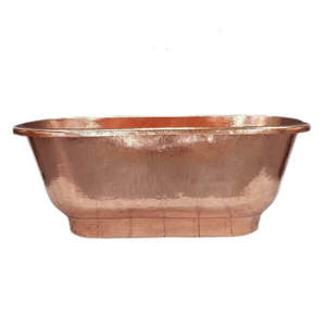 อ่างอาบน้ำทองแดงตีขึ้นรูปสำหรับตกแต่งห้องน้ำระดับพรีเมียม อ่างอาบน้ำทองแดงดีไซน์หรูหราทำมือสำหรับสปาสมัยใหม่ - Product Image 2