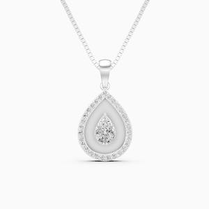 Pendentif Twinkle Drop en diamant cultivé en laboratoire avec 0,55 carat de diamants et pierres précieuses en or jaune 9 carats, or blanc, or rose - Product Image 2