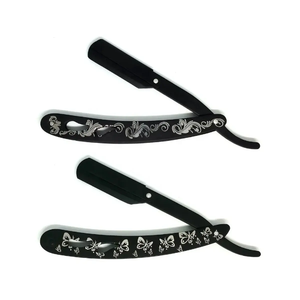 Nueva Llegada: Navaja de Barbero de Acero Inoxidable Negro con Mango de Plástico Sólido Sostenible, Profesional y Segura, con Cuchillas de un Solo Filo - Product Image 6