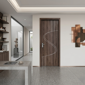 Puertas de Madera Precolgadas de MDF Impermeables de Alta Gama Personalizadas para Interiores de Casas, Hoteles, Villas, Oficinas Modernas y Proyectos de Edificios - Product Image 1