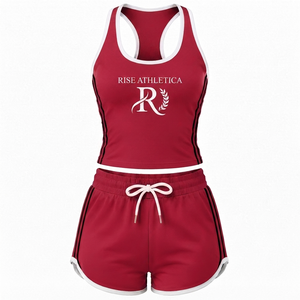 Ensemble débardeur et short athlétique pour femme de qualité supérieure, coupe ajustée, idéal pour la course, la vie universitaire et les tenues décontractées - Product Image 5