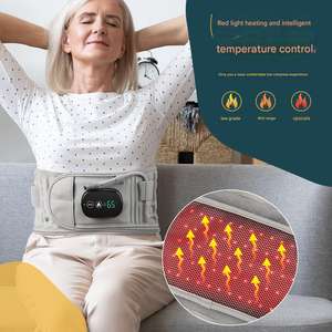 Ceinture de massage chauffante gonflable avec contrôleur en cuir, soutien lombaire, chauffage électrique, compresse chaude, appareil pour le soutien lombaire - Product Image 3