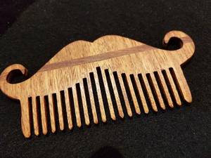Wooden Mustache Shaped Comb Rustic Design Handmade Wooden <b>Beard</b> Comb Anti Static Comb for Salon and Personal <b>Care</b> - Product Image 4