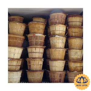 ราคาดีที่สุด |   ถังไม้ใส่ปู ตะกร้าไม้แบบเรียบง่าย สำหรับร้านอาหารอาหารทะเล จัดแสดงผลผลิตจากฟาร์มบลูโลตัส - Product Image 1
