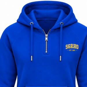 Sudadera con capucha y media cremallera para mujer Sigma Gamma Rho, azul real, personalizada, con letras griegas, estilo universitario, informal y a la moda - Product Image 6