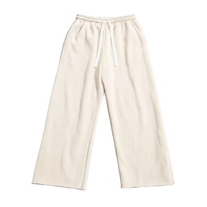 Pantalones Deportivos Personalizados con Logotipo para Hombre, Cintura Elástica con Cordón, Pierna Ancha, Estampado de Letras, Corte Holgado - Product Image 4
