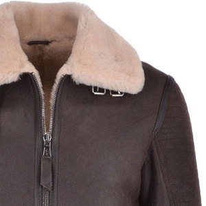 OEM Custom 2022 Latest <b>Brown</b> Genuine <b>Leather</b> Bomber <b>Jacket</b> Winter Eco-Friendly <b>Men</b> Finished Dress - Product Image 4