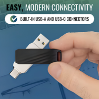Unidades Flash USB 3.2 de 64 GB, Paquete de 6, Conectores USB-A y USB-C Duales, Almacenamiento de Datos de Alta Velocidad para PC y Teléfono Inteligente