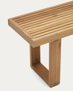 Modern Solid Teak <b>Wood</b> <b>Bench</b> for Dining Room and Outdoor Patio Minimalist Slatted <b>Bench</b> for Cafe Restaurant and Garden Furniture - Product Image 3