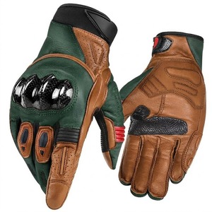 Style Motorbike Leather <b>Gloves</b> Retro Biker Gear Racer <b>Touchscreen</b> <b>Gloves</b> for USA Europe Market - Product Image 2