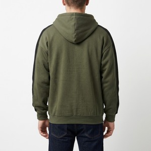 Sudadera con capucha de algodón 100% de felpa con cremallera, totalmente a la moda, con estampado digital, antipilling, transpirable, de invierno, de corte holgado, para hombre. - Product Image 2