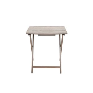 Modern Indoor <b>Folding</b> XL Oversized <b>Tray</b> <b>Table</b> Rustic Gray 23.5"L X 18"W X 26"H 2-Pack - Product Image 3