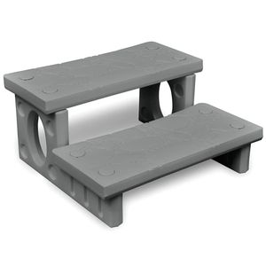 Tinas de spa grises con escalones cómodos para un fácil acceso - Product Image 1