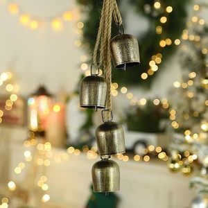 Campana Decorativa Metálica Navideña con Cuerda para Colgar, Ideal para Decoración de Hogar, Jardín y Fiestas - Product Image 1